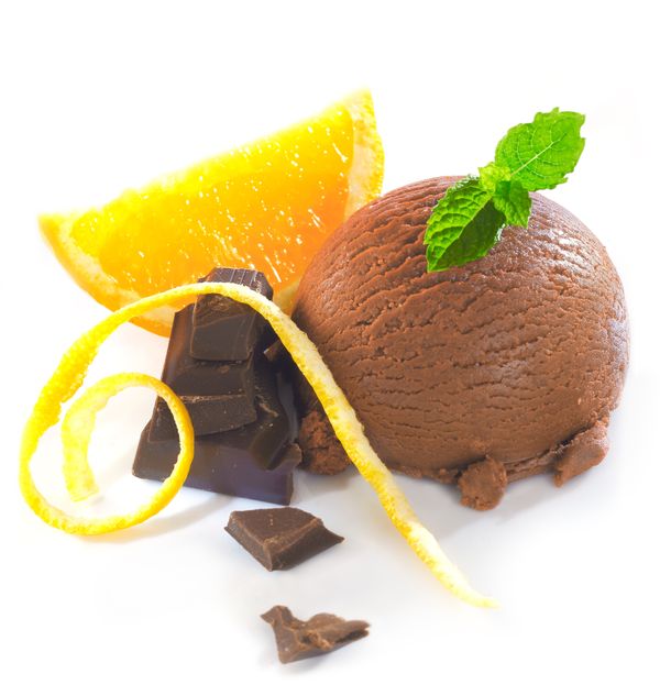Čokoládovo-pomarančová zmrzlina