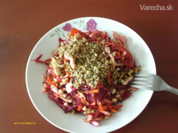 Miešaný zeleninový šalát s pohánkou recept