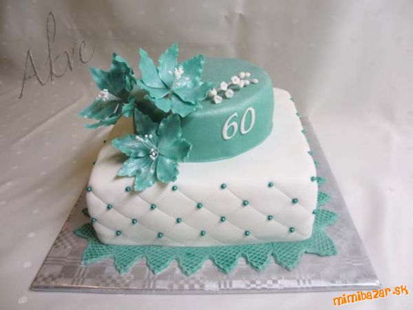 Tyrkysová narodeninová torta