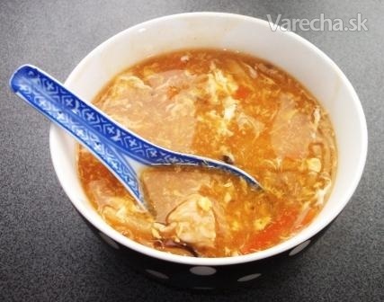 Čínska ostro-kyslá polievka s kuracím mäsom (fotorecept) Recept