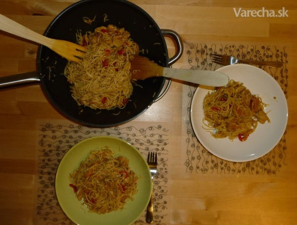 Curry chicken noodles recept