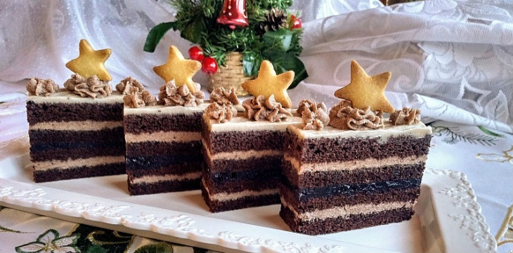 Vianočné čokoládové rezy s čučoriedkami (fotorecept) recept ...