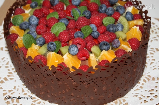 Torta s čokoládovou krajkou (fotorecept) recept