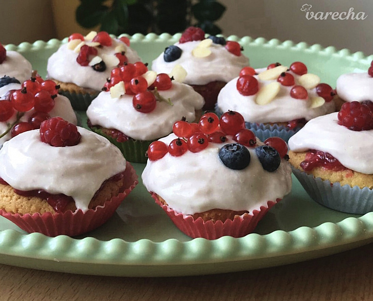 Vanilkové muffinky s jogurtovou polevou (fotorecept) recept ...