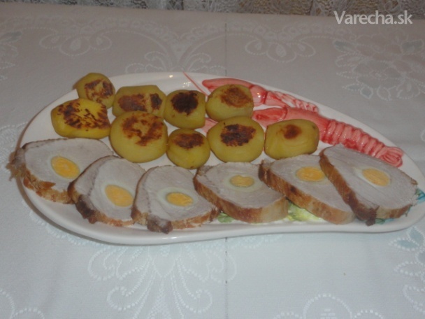 Plnené bravčové karé s vareným vajcom (fotorecept) recept ...