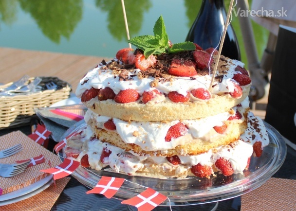 Dánska narodeninová torta Jordbærlagkage (fotorecept) recept ...