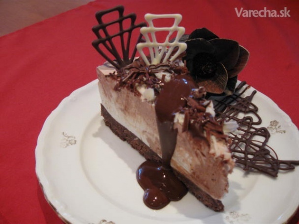 Cheesecake s tmavou a bielou čokoladou (fotorecept) recept ...