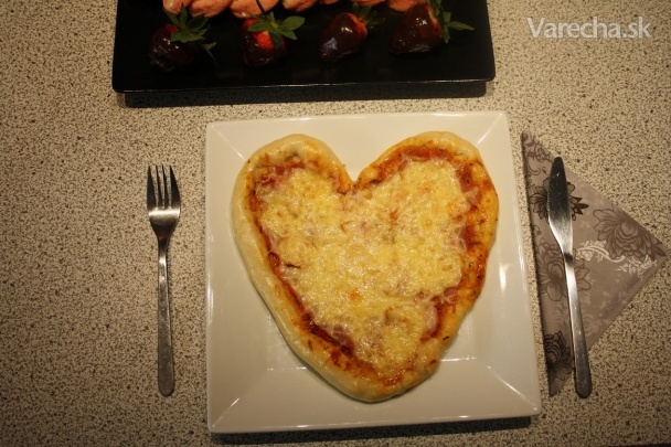 Valentínska pizza recept