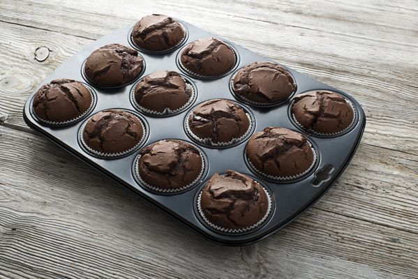 Čokoládové muffiny z červenej repy
