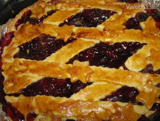 Jahodovo-čerešňový pie (fotorecept) recept