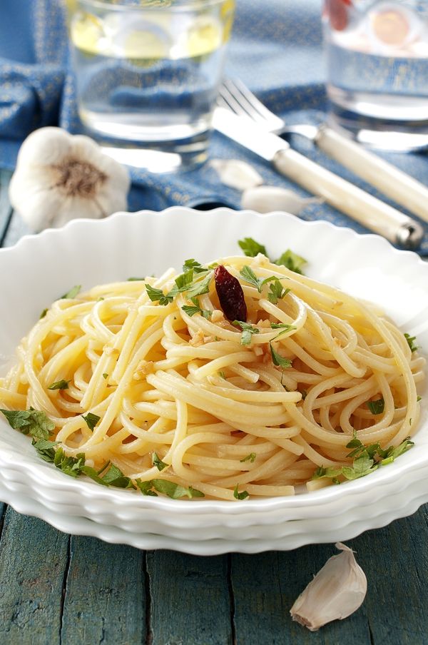 Špagety s cesnakom