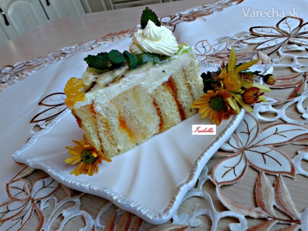 Ovocná roládová torta s tvarohovo-mascarpone krémom (fotorecept ...