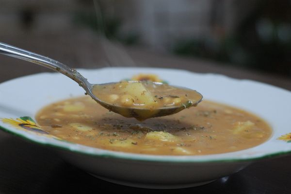 FOTORECEPT: Vločková polievka zo sójových bôbov