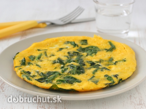 Vajcová omeleta so špenátom