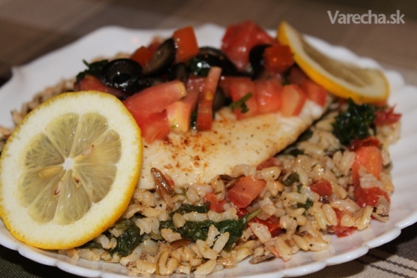 Divá ryža so špenátom, olivovou salsou a rybou (fotorecept) recept ...