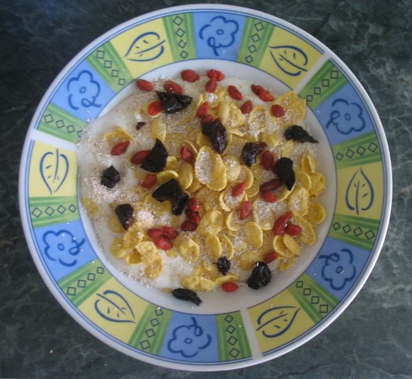 Zdravé jogurtové raňajky s goji