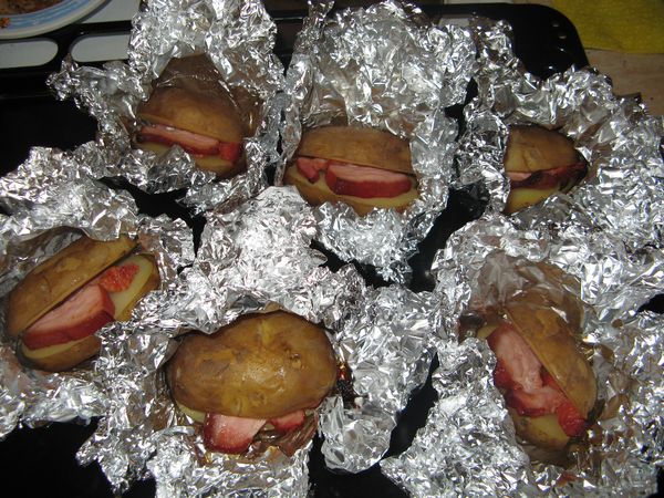 Fotorecept: Pečené zemiaky v alobale so slaninou