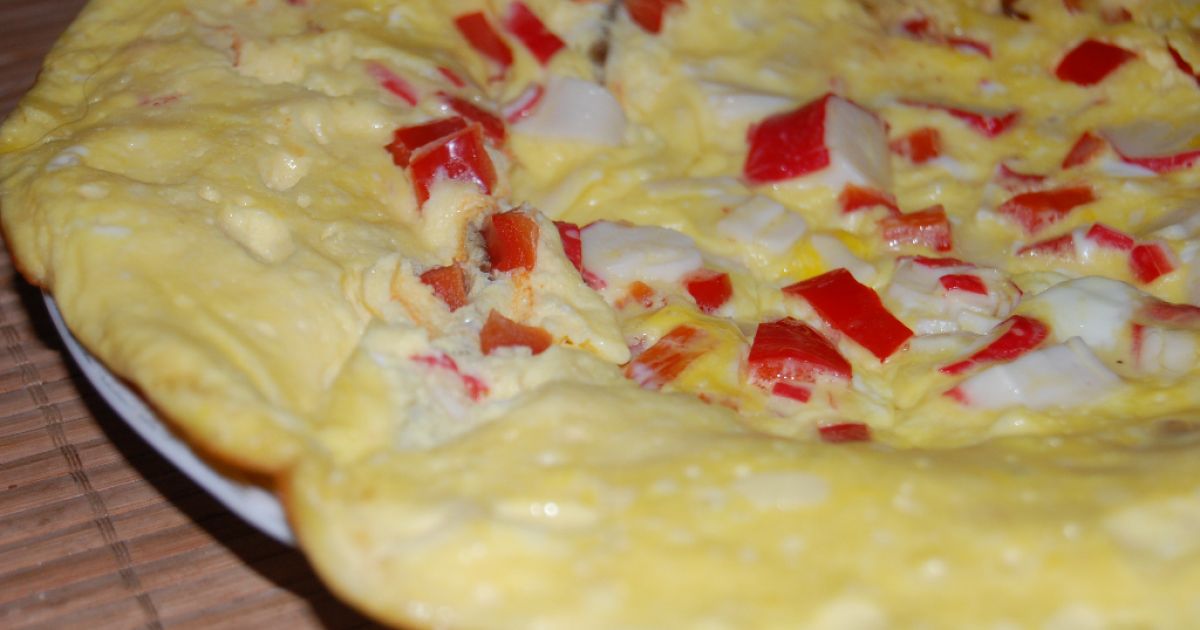 Omeleta s krabími tyčinkami, fotogaléria 1 / 6.