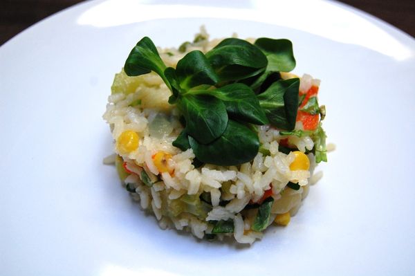 FOTORECEPT: Zeleninové rizoto s valeriánkou poľnou