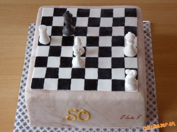 Šachy so šachovou úlohou pre oslávenca