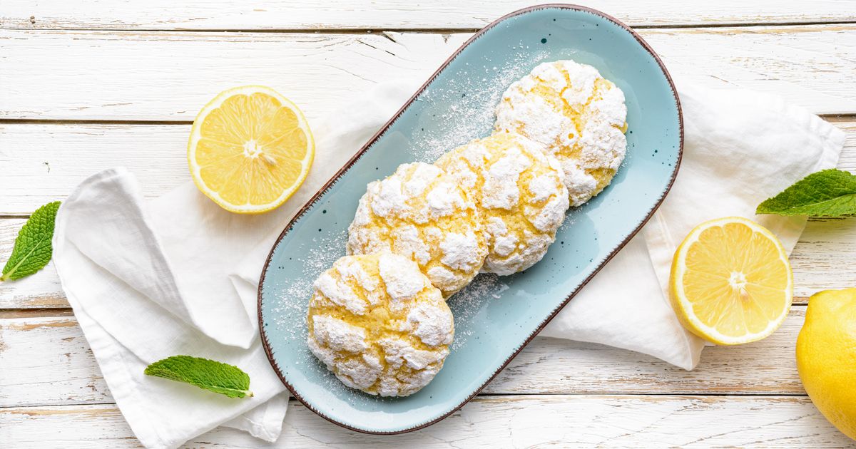 Jemné citrónové sušienky (crinkles) recept 87min.