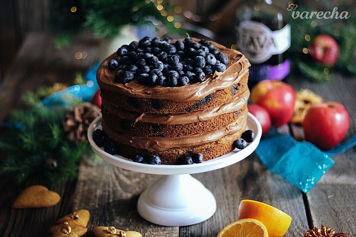 Čučoriedková vianočná torta recept