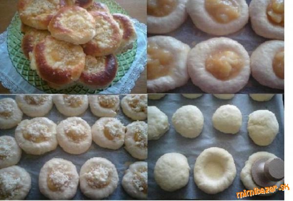 Slavonické koláčiky plnené tvarohom a s výbornou jabĺčkovou ...