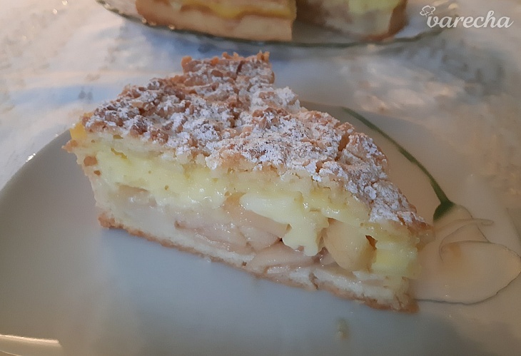 Jablkový koláč s vanilkovým krémom (fotorecept) recept