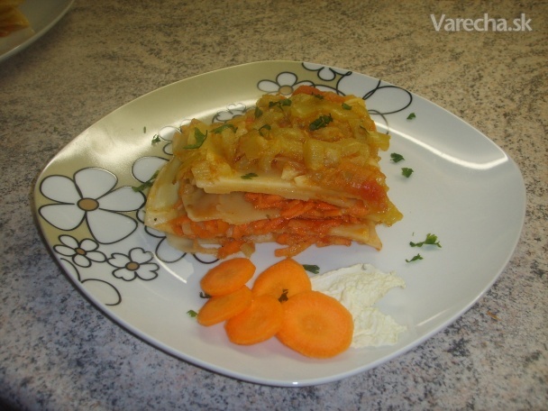 Mrkvové vege lasagne (fotorecept) recept