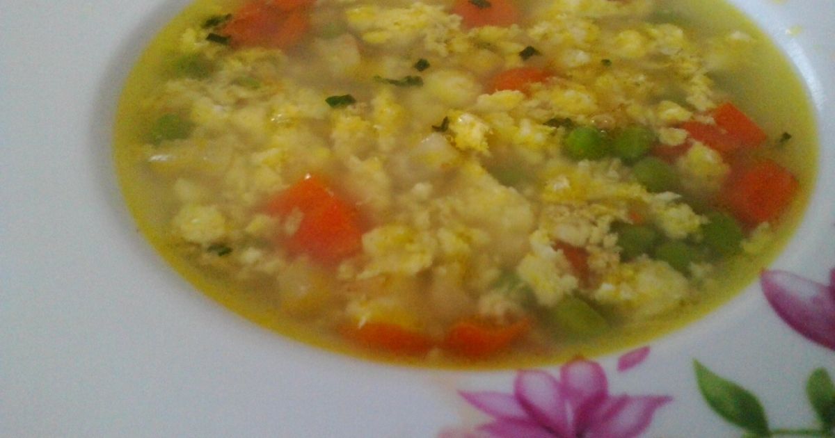 Zeleninová kari polievka s vajíčkom, fotogaléria 1 / 1.