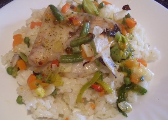 Ryba pečená so zeleninou