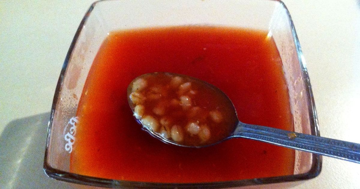 FOTORECEPT: Paradajková polievka s krúpami, fotogaléria 1 / 8.